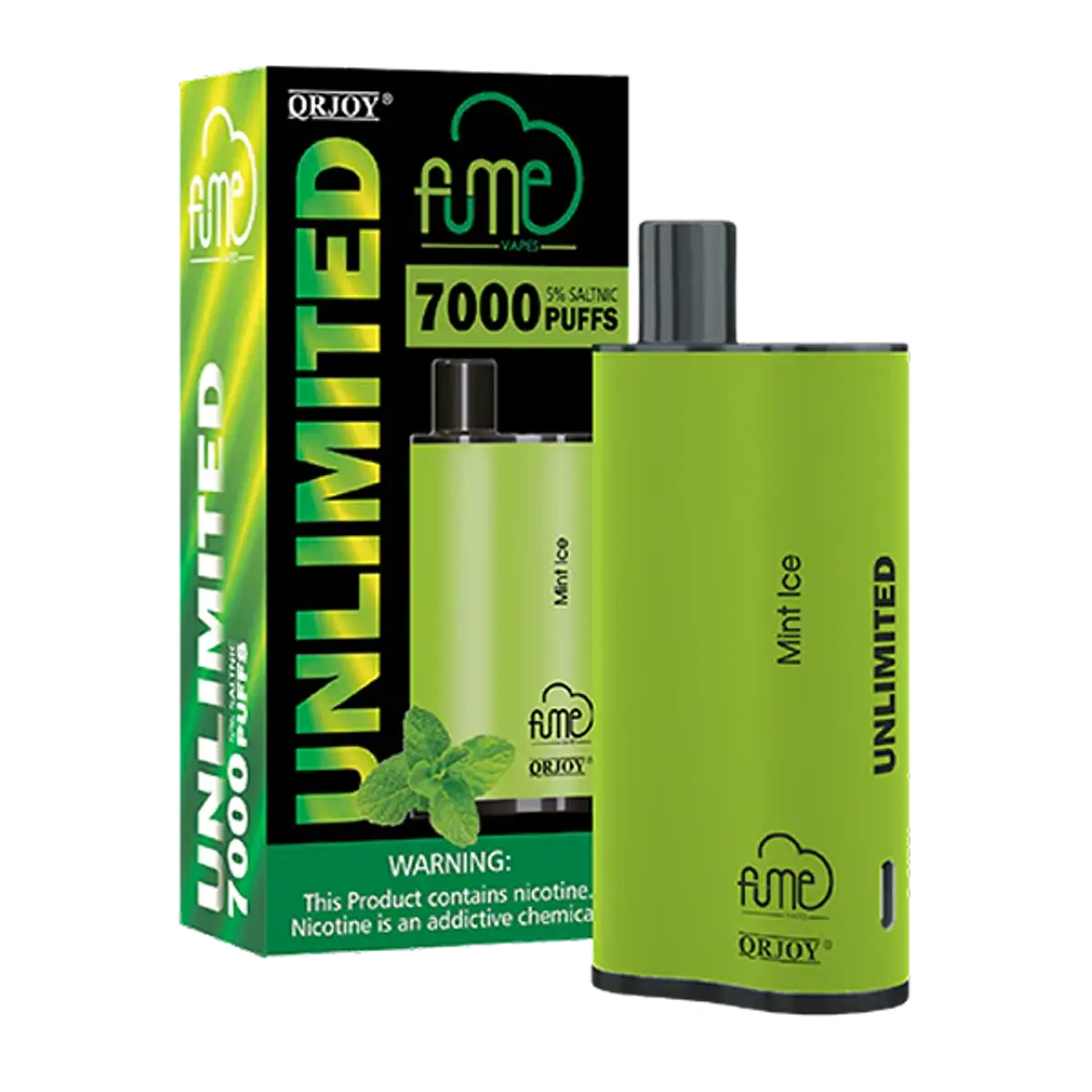 Experience Long-Lasting Refreshment with the Fume Unlimited 7000 Puffs Mint Ice Device