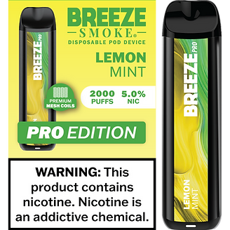 Breeze Pro Bliss 2000 Puffs of Invigorating Lemon Mint Paradise
