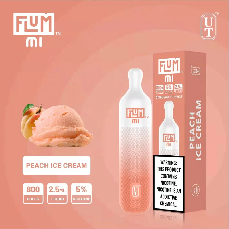 The Flum MI 800 Puffs and the Taste of Peach Ice Cream