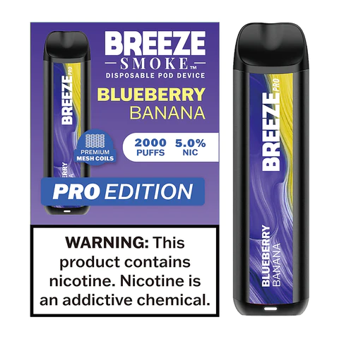 Breeze Pro 2000 Puffs Blueberry Banana: A Burst of Flavor in Every Puff