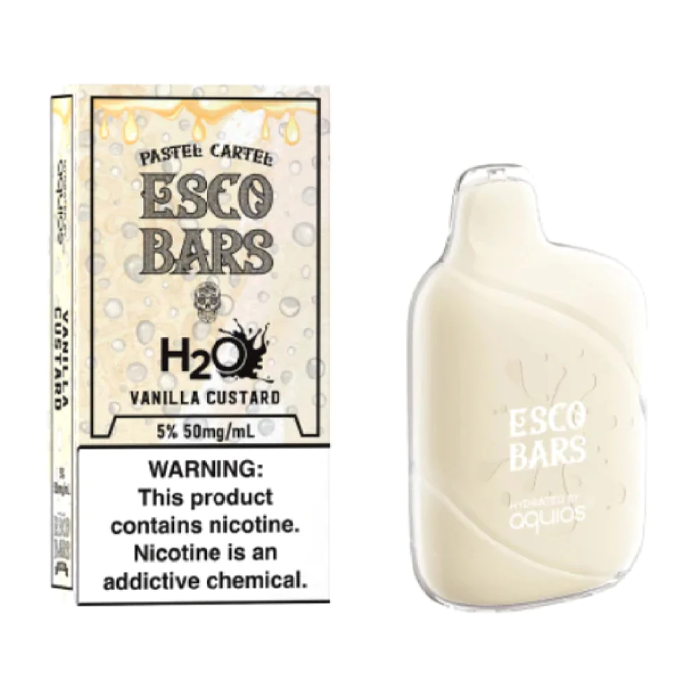 Indulge in Smooth Flavor: Esco Bar H20 6000 Puffs Vanilla Custard Device